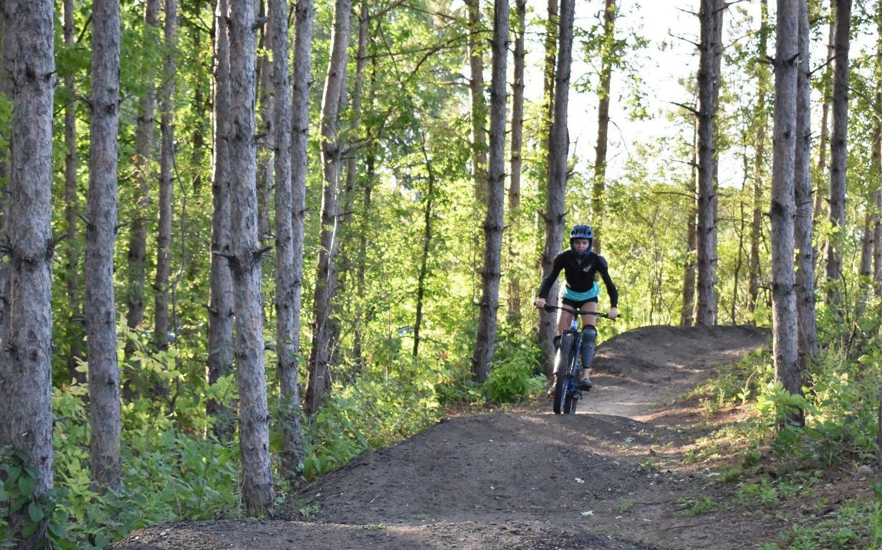 Bike rider on trail