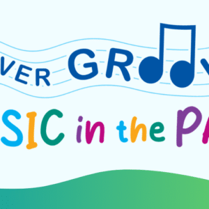 Poster with the words Inver Groove Music in the Park.